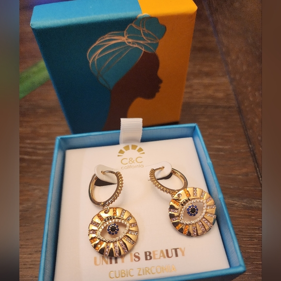 Evil eye earrings - Picture 2 of 6